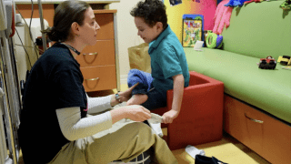 Child with Occupational Therapist