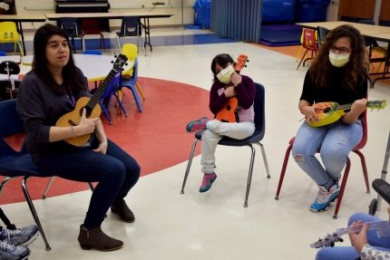 therapist playing ukulele 